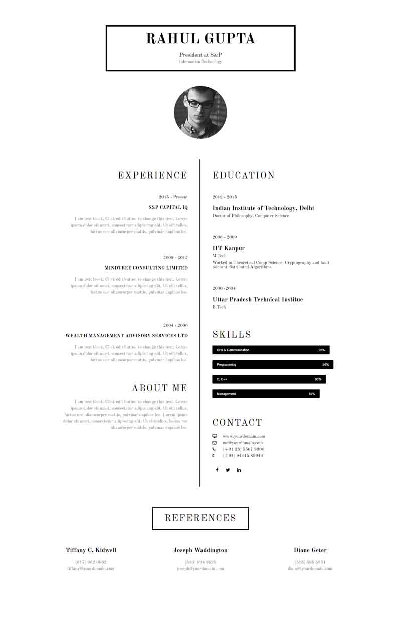 CV website
