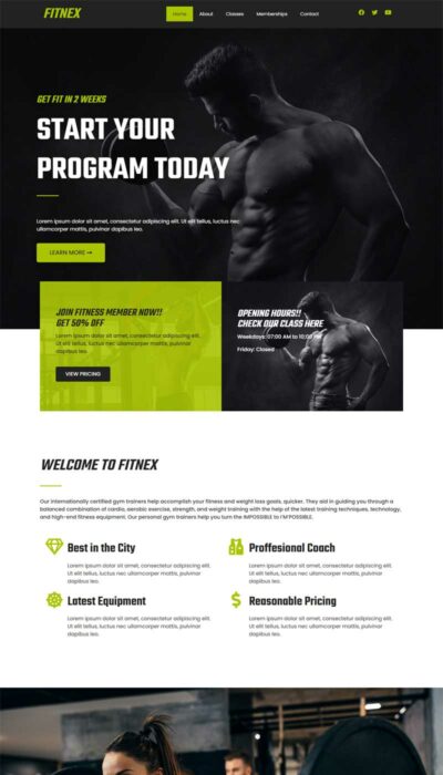Business Website- Gym